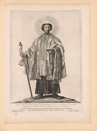 Sint Odulf, van Heiligen van Noord- en Zuid-Nederland door Cornelis Visscher