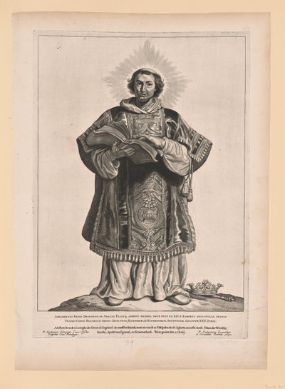 Sint Werenfridus, van Heiligen van Noord- en Zuid-Nederland door Cornelis Visscher
