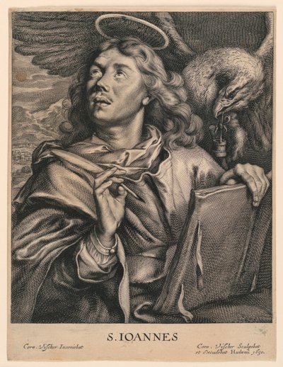 Sint Jan de Evangelist (S. Ioannes) door Cornelis Visscher