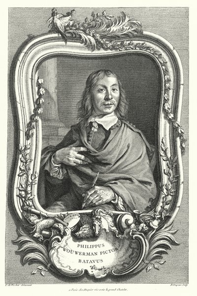 Philips Wouwerman, Nederlandse schilder door Cornelis after Visscher