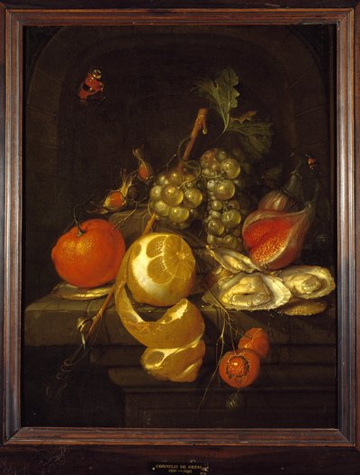 Stilleven met fruit en oesters, midden 1650s door Cornelis de Heem