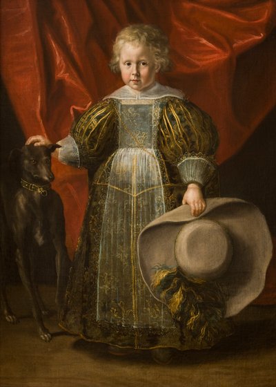 Portret van een jongen met een hond door Cornelis de Vos