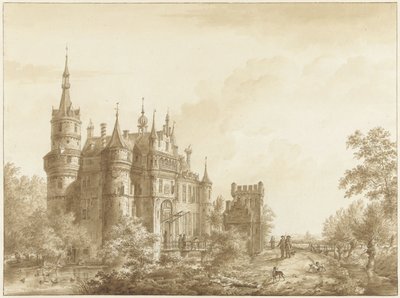 Het kasteel van Wijk bij Duurstede (?) door Cornelis van Hardenbergh