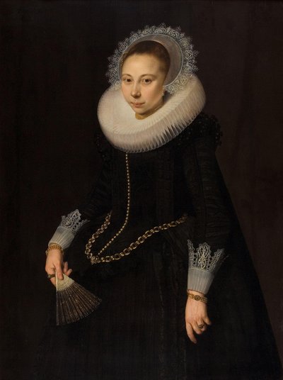 Portret van Maria Overrijn van Schoterbosch (1599/1600-1638) door Cornelis van der Voort