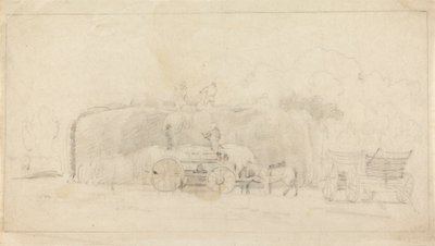 Hooimachters door Cornelius Varley