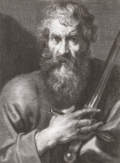 Paulus de Apostel. Portret. door Cornelius van Caukercken