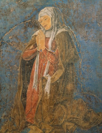 Deken, detail Maagd van het Teken door Cosimo (attr. to) Tura