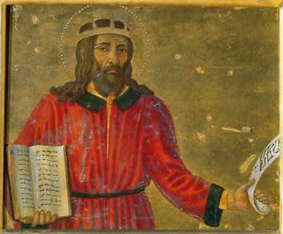 Koning David Predella-paneel van het altaarstuk door Cosimo di Lorenzo Rosselli