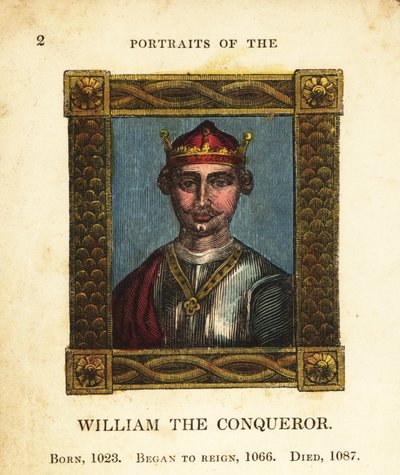 Portret van koning Willem I de Veroveraar, van Engeland, geboren 1023, begon te regeren in 1066 en stierf in 1087 door Cosmo Armstrong