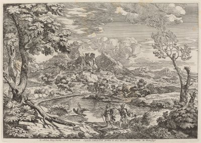 Een man toont Mercurius de adelaar van Jupiter door Crescenzio Onofri