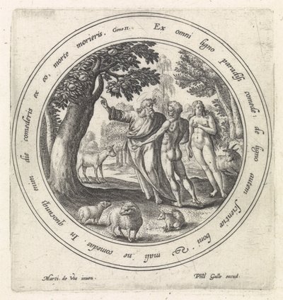 De verzoeking van Adam en Eva in het paradijs door Crispijn van de Passe (I)