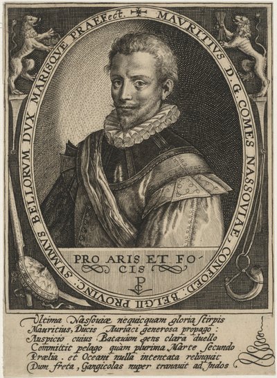 Maurits van Nassau, prins van Oranje door Crispijn van de Passe I