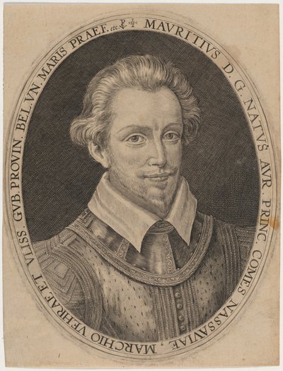 Maurits van Nassau, prins van Oranje door Crispijn van de Passe I