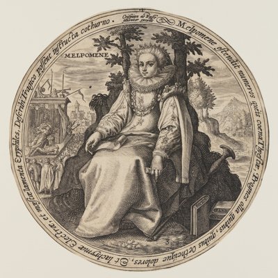Melpomene, uit De Muzen door Crispijn van de Passe I