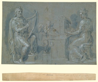 David en Sint Cecilia door Crispin van den Broeck