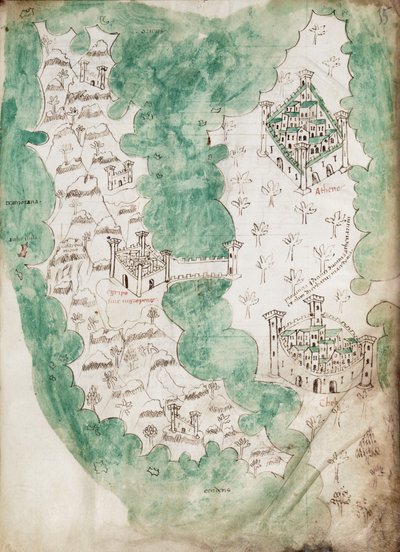 Euboea en Athene, ca. 1420 door Cristoforo Buondelmonti