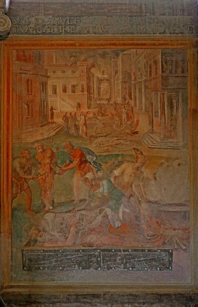 Martelaarschap en verminking van verschillende heiligen door Cristoforo and Tempesta, Antonio Roncalli