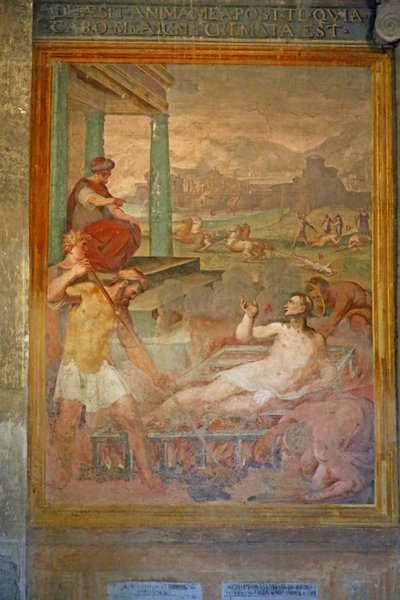 Martelaarschap, mogelijk van St. Laurentius door Cristoforo and Tempesta, Antonio Roncalli