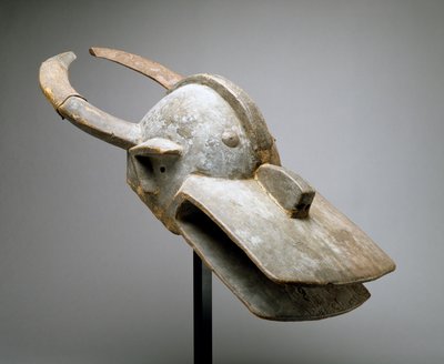 Helmmasker van een boskoe (Vara Society), West-Soedan, Sub-Sahara Afrika, eind 19e eeuw door Culture Chamba