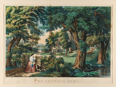 Mijn huisje door Currier and Ives