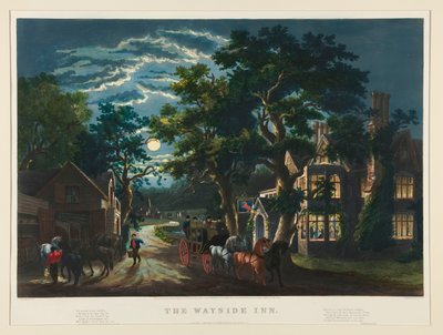 De Herberg Langs de Weg door Currier and Ives