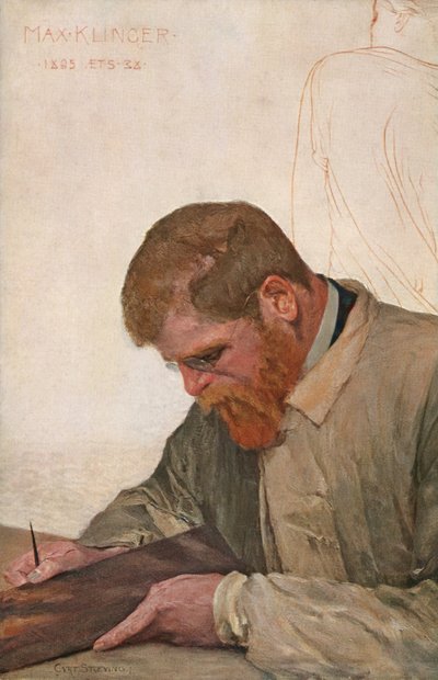 Max Klinger, ca.1900 (schilderij) door Curt Stoeving