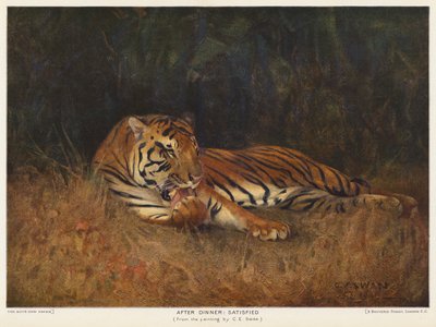 Na het diner, tevreden door Cuthbert Edmund Swan