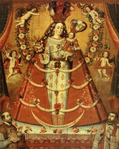 Onze-Lieve-Vrouw van de Rozenkrans (olie) door Cuzco School