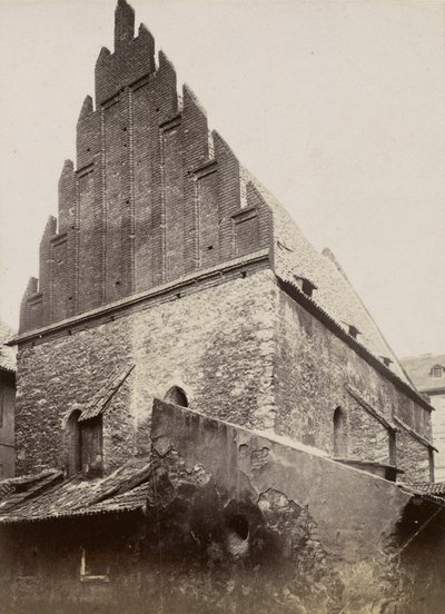 De Oude Nieuwe Synagoge, ca. 1875 door Czech Photographer Czech Photographer