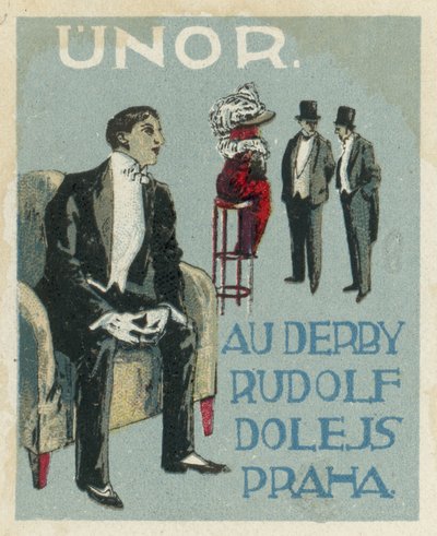 Februari. Au Derby Rudolf Dole mode, Praag door Czech School