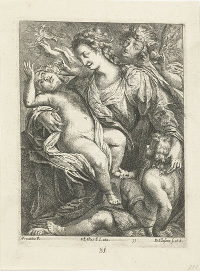 Maria met Christus en Johannes door D. Claessens