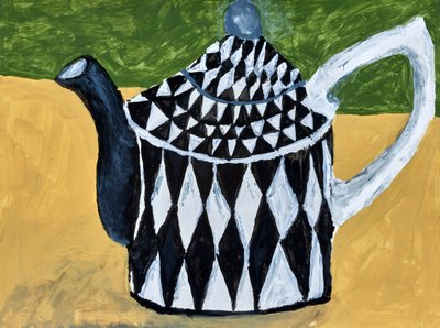 Harlequin-theepot door Dale Hefer & Family