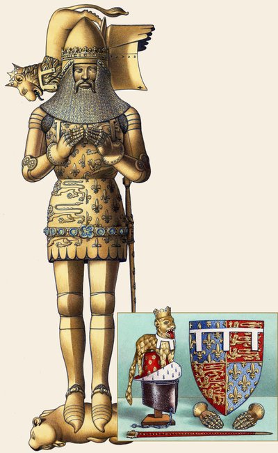 Edward de Zwarte Prins (1330-76) (gouache op papier) door Dan Escott
