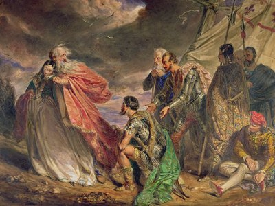 Lear en Cordelia, c.1843 door Daniel Maclise