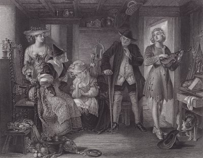 Een scène uit "Midas" door Daniel (after) Maclise