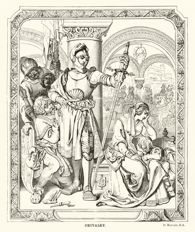 Ridderlijkheid door Daniel (after) Maclise
