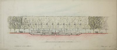 Potomac Round Point, Washington D.C., sectieschets door Daniel Burnham
