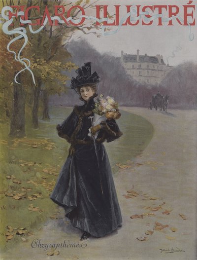 Chrysanten. Omslag van Le Figaro Illustre, november 1896 door Daniel Hernandez