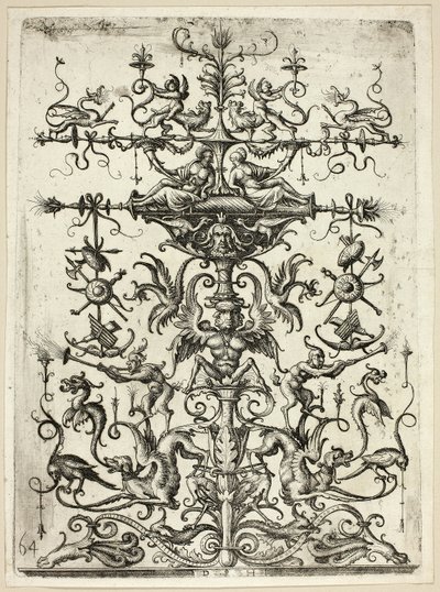 Ornament met Arabesken, 1526/30, gedrukt 1684 door Daniel Hopfer
