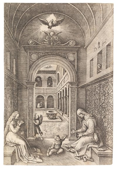 De Maagd en Kind met Sint Anna, ca. 1500 door Daniel Hopfer the Elder