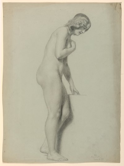 Tekening, vrouwelijk naakt, 1858 door Daniel Huntington