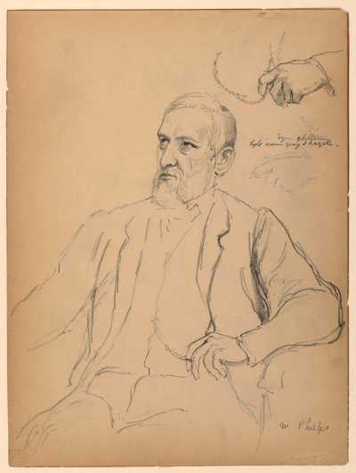 Tekening, John Jay Phelps zittend, S, 1863 door Daniel Huntington