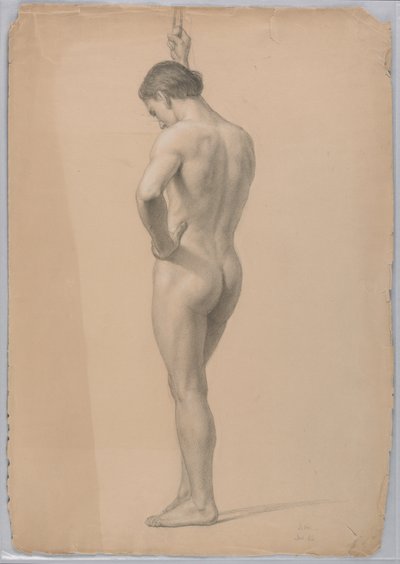 Tekening, Staand mannelijk naakt, november 1866 door Daniel Huntington