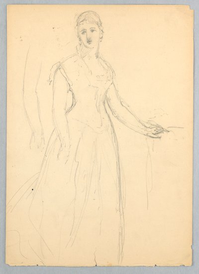 Tekening, Schets voor een portret van Bella Worsham, 1878 door Daniel Huntington