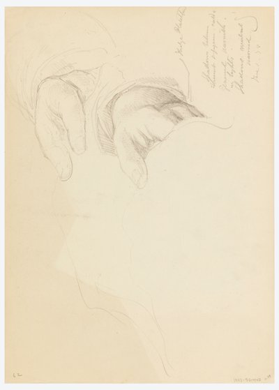 Tekening, Schets voor een portret van Bella Worsham, 1878 door Daniel Huntington