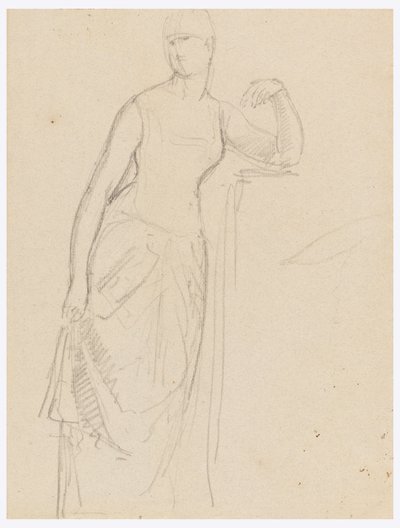 Tekening, Schets voor een portret van Mrs. Bella Worsham, 1878 door Daniel Huntington