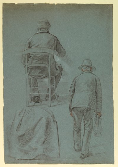 Tekening, Rok Draperie voor Mrs. Sheppard Gandy, 1859 door Daniel Huntington