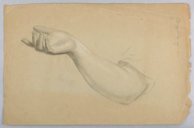 Tekening, Studie voor "Een les in liefdadigheid", 1850 door Daniel Huntington