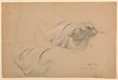 Tekening, Studie voor "Communie van t, 1844 door Daniel Huntington