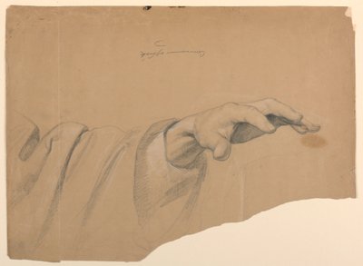 Tekening, Studie voor "Communie van t, 1844 door Daniel Huntington
